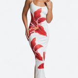 Iselin | Robe midi com flores