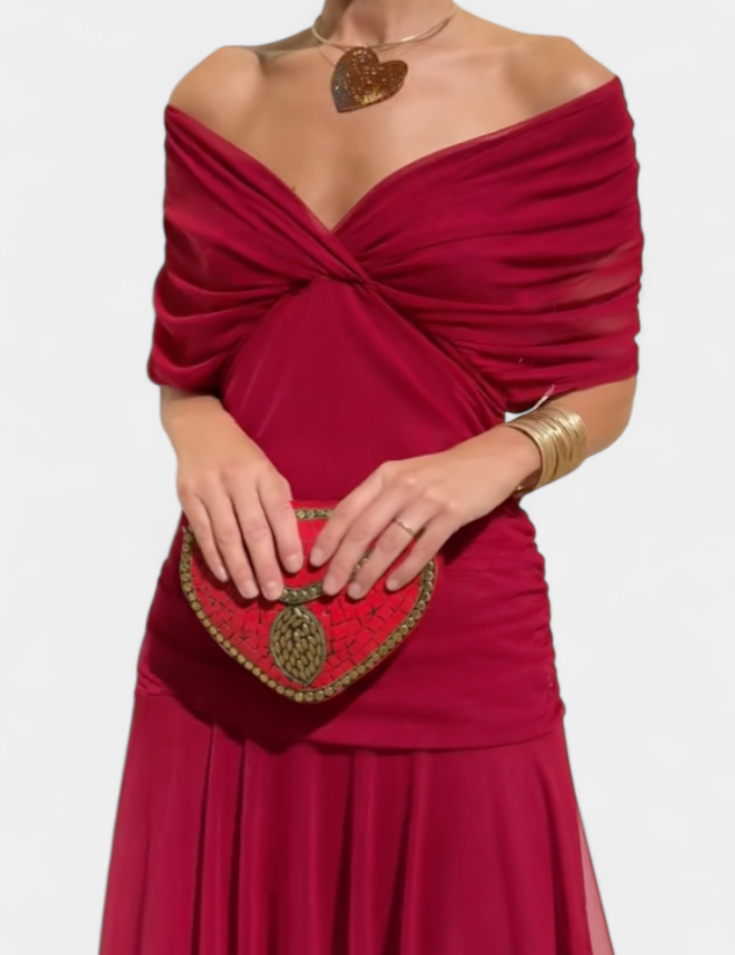 Alondra | Vestido Floral Longo com Decote em V