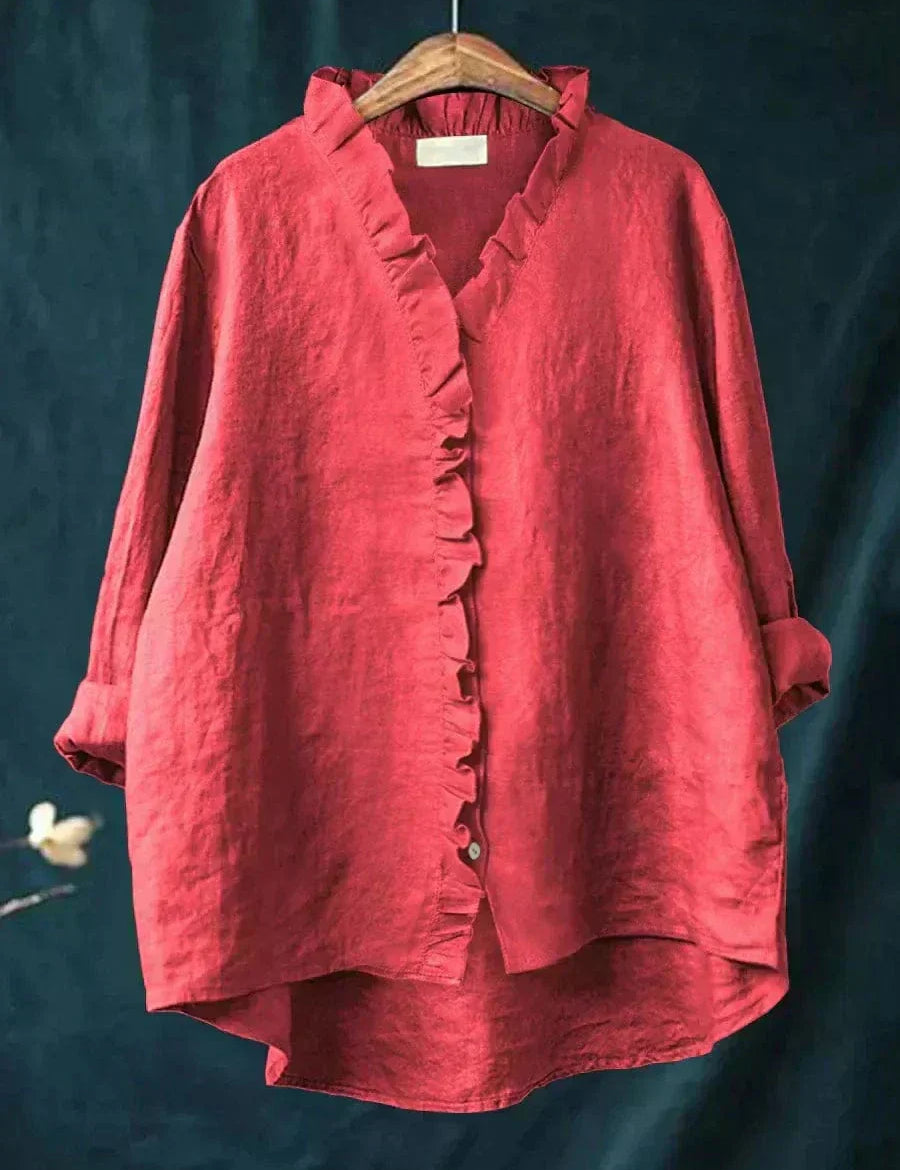 Eline | Blusa de Linho Elegante para o Verão